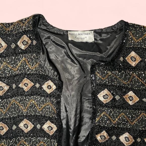 Vintage black and gold sequin - Picture 2 of 3